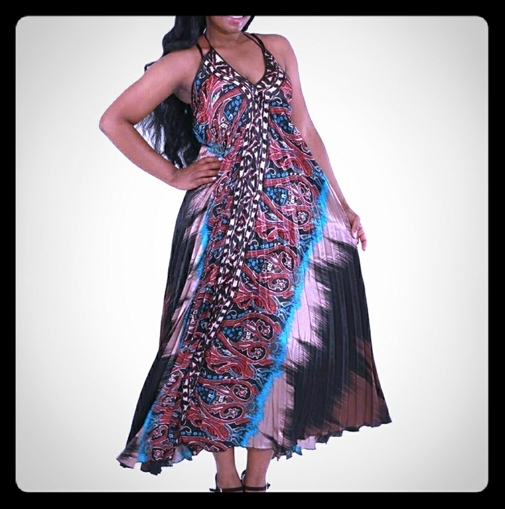 Royal Fan Dress Black